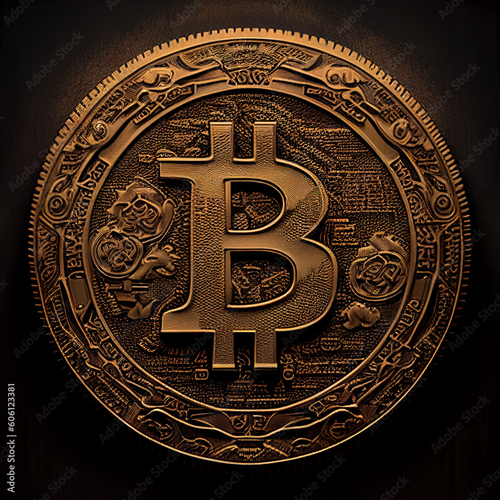 ilustração de uma criptomoeda bitcoin