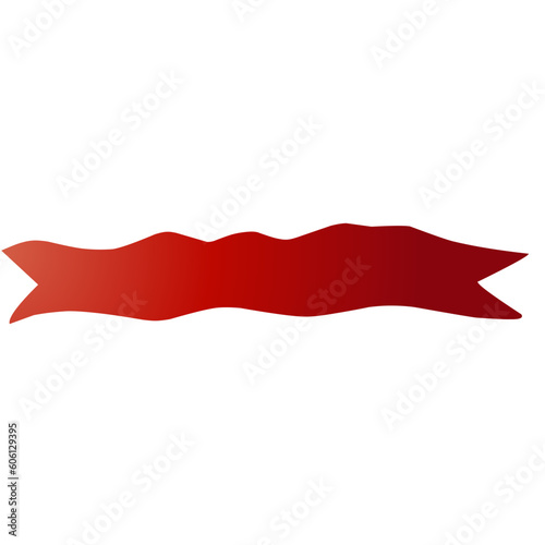Decorative Red Ribbon Banners 