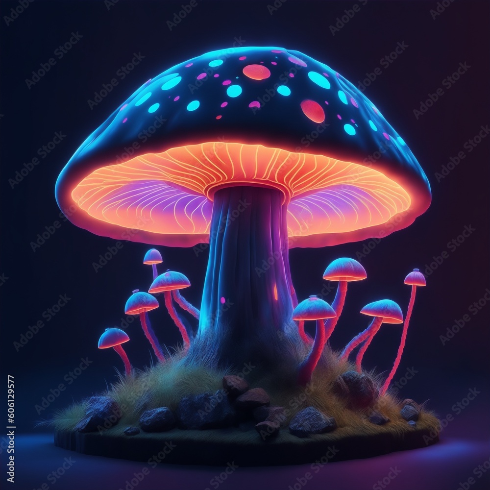 Fototapeta premium Mushroom Drawing