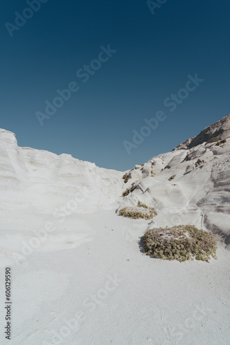 Empty Sarakiniko Beach hill on Milos Island