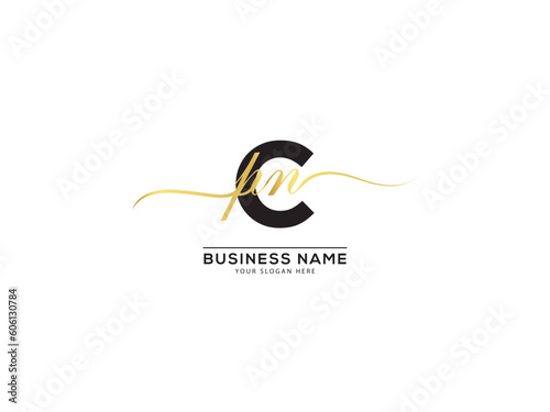 Monogram Cpn c p n Typography Signature Logo