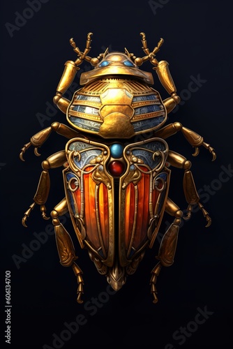 Golden Scarab ai generated