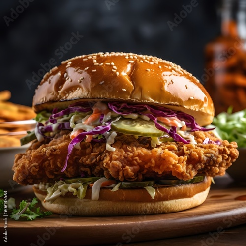 This Chicken Sandwich is so crispy and golden photo