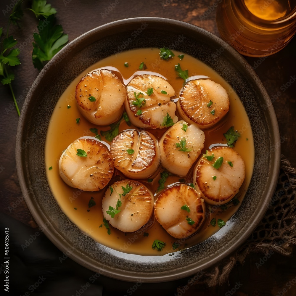 Seared Scallops with Garlic and Butter Sauce Seared Scallops with Garlic and Butter Sauce