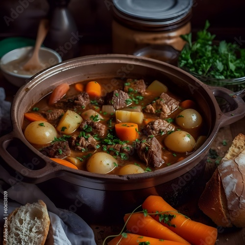 Warm Irish Stew with Potatoes photo