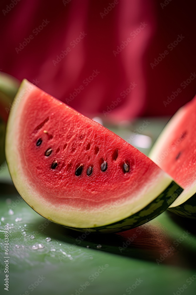 slice of watermelon with Generative AI technology slice of watermelon with Generative AI technology