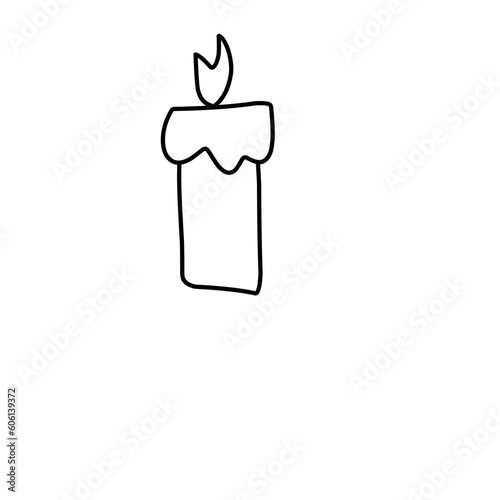doodle outline Halloween icons