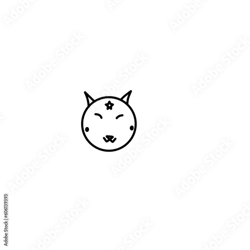 doodle outline Halloween icons