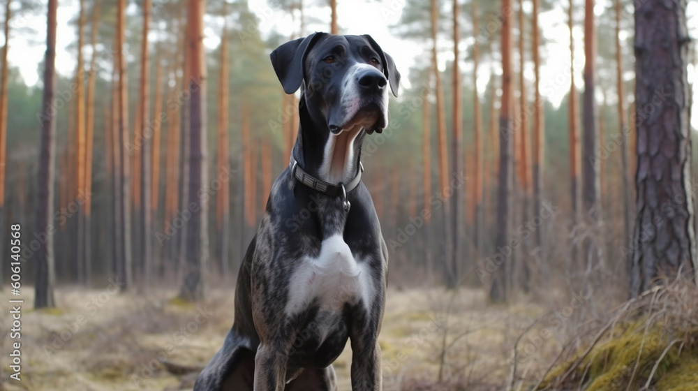Portrait of a young Great Dane dog