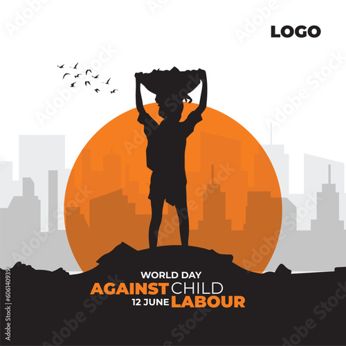 Fototapet World day against Child Labor, Stand against the Child Labour