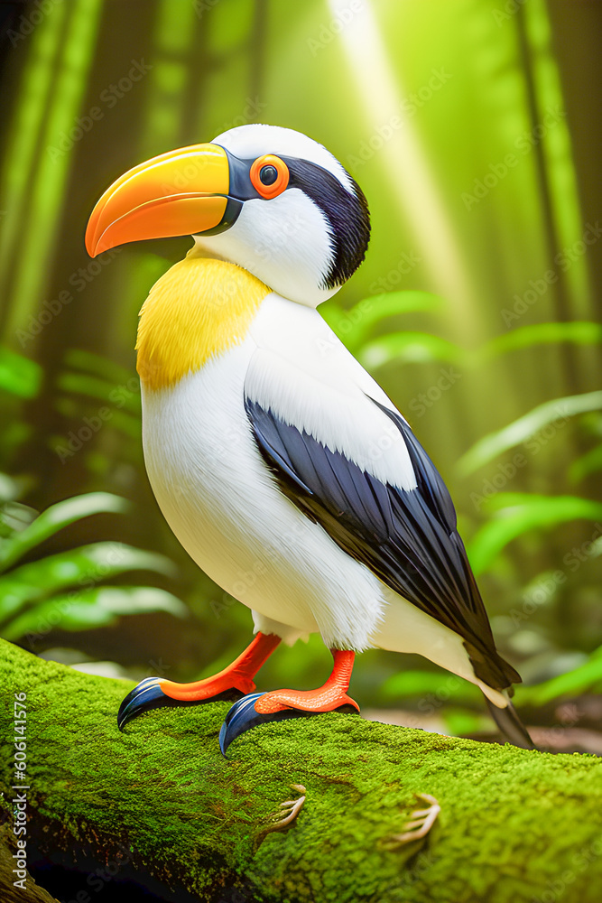 Fototapeta premium toucan on a branch, concept Animals, generative ai