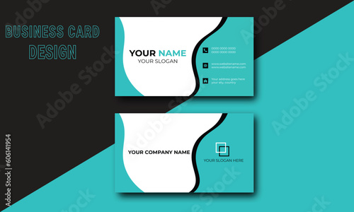 Modern and simple business card design professional business card design Personal visiting card with company logo.




