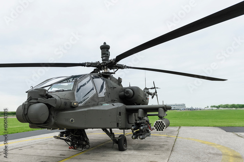 AH 64 Apache at a field airfield