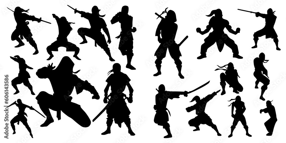 ninja silhouettes