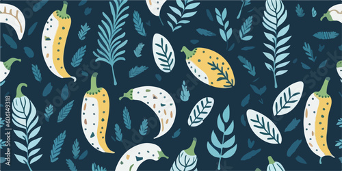 Ice Cream Delight: Sweet Vector Illustration of Banana Patterns for Summer