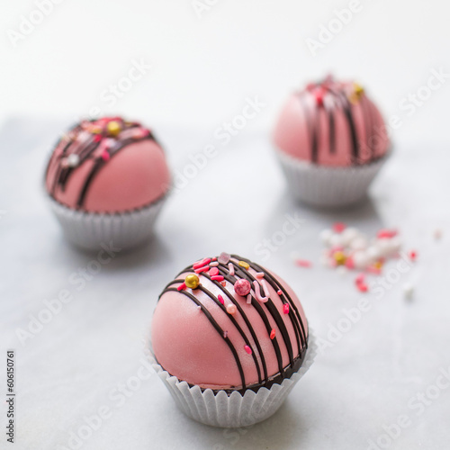 Chocolate Cocoa Bombs with Heart-shapped Marshmallows
