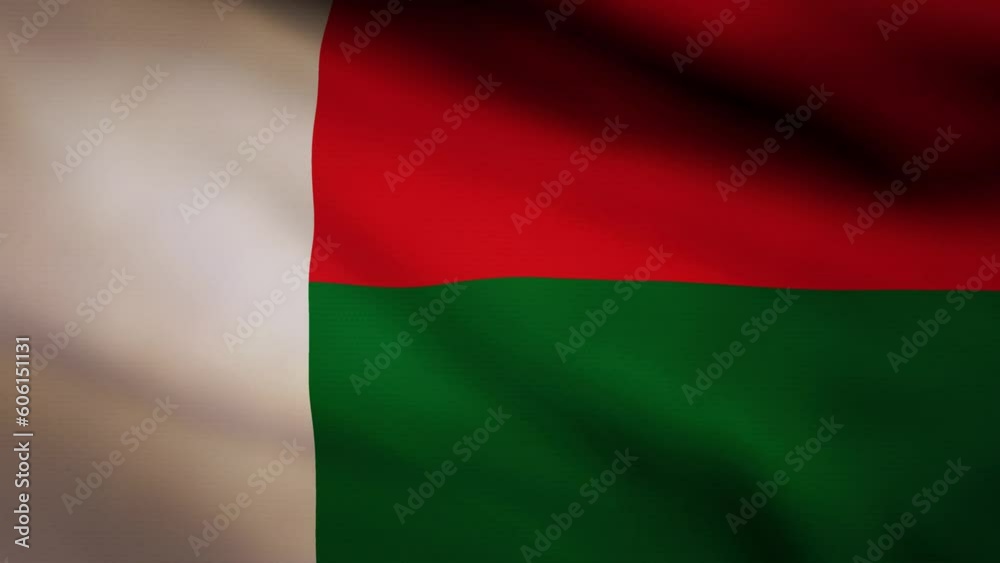 Madagascar waving flag Madagascar waving flag