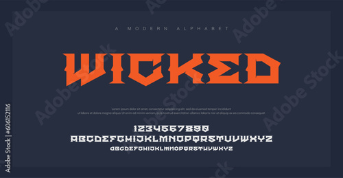 Bold Old English Font Design Typography