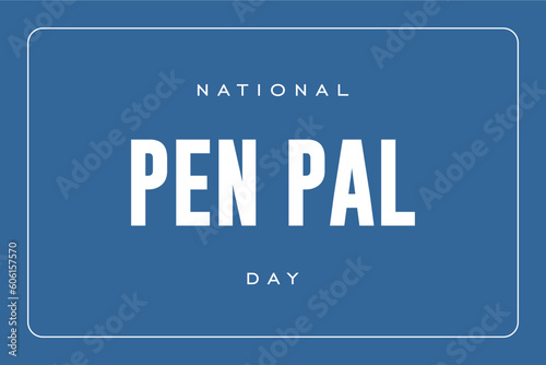 Pen Pal Day background template