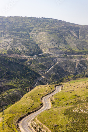 view of a road in the mountains