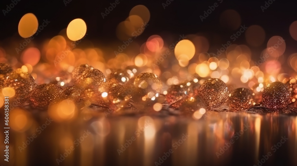 Glitter bokeh background. Generative AI Glitter bokeh background. Generative AI