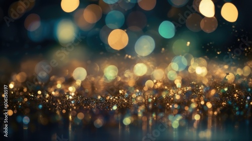 Glitter bokeh background. Generative AI