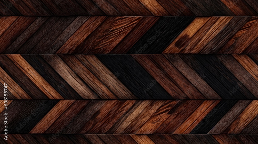 Seamless Pattern Background - Design of a dark 3D teak wood pattern texture - Generative AI Seamless Pattern Background - Design of a dark 3D teak wood pattern texture - Generative AI