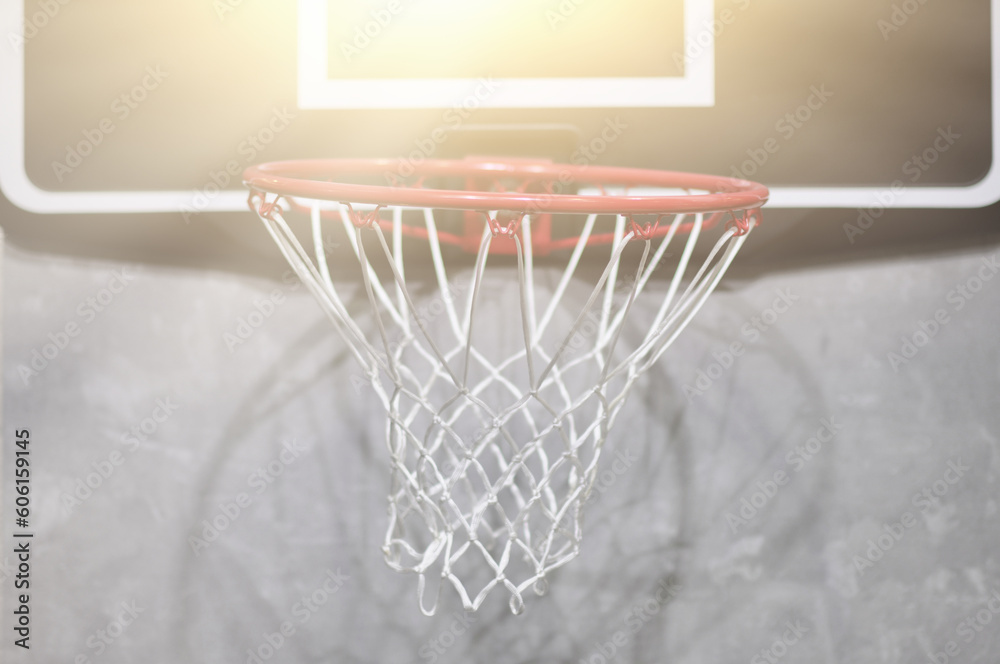 Basketball hoop on the backboard