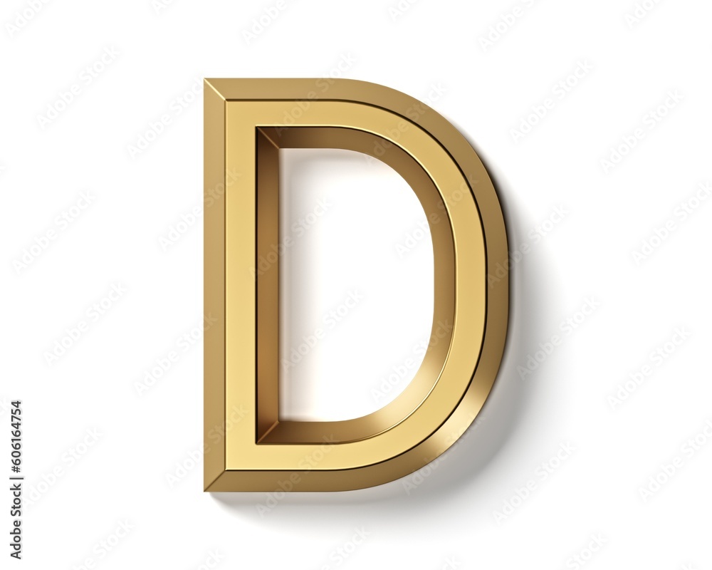 Letters made of gold. 3d illustration of golden alphabet isolated on white background Letters made of gold. 3d illustration of golden alphabet isolated on white background