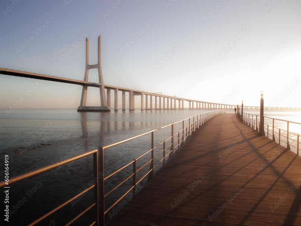 Vasco da Gama bridge and pier