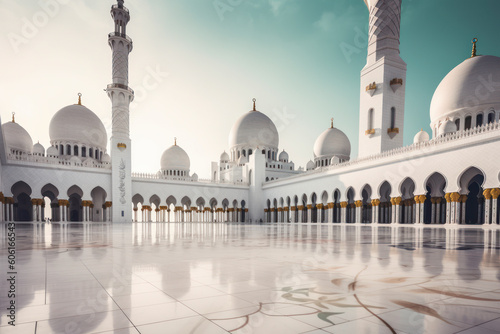 Sheikh Zayed Grand Mosque Center - 5th Street - Abu Dhabi - United Arab Emirates. AI Generated