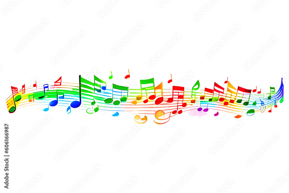 Abstract illustration of musical notes and clef Abstract illustration of musical notes and clef