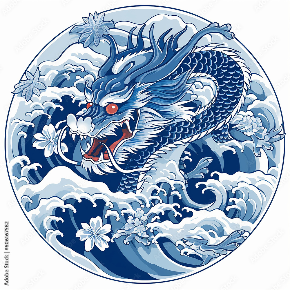 Japanese Dragon Illustartion - Tattoo Inspiration