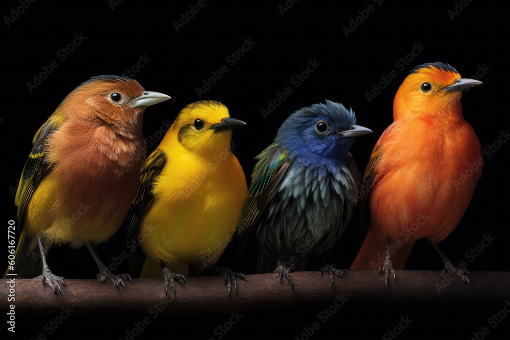 Naklejka premium Feathered Friends