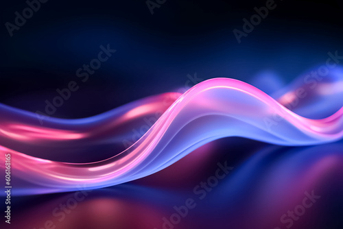Abstract futuristic background with pink blue glowing neon moving high speed wave lines and bokeh lights. Design element for backgrounds, wallpapers, covers, ui design, banner, poster, mobile apps. 