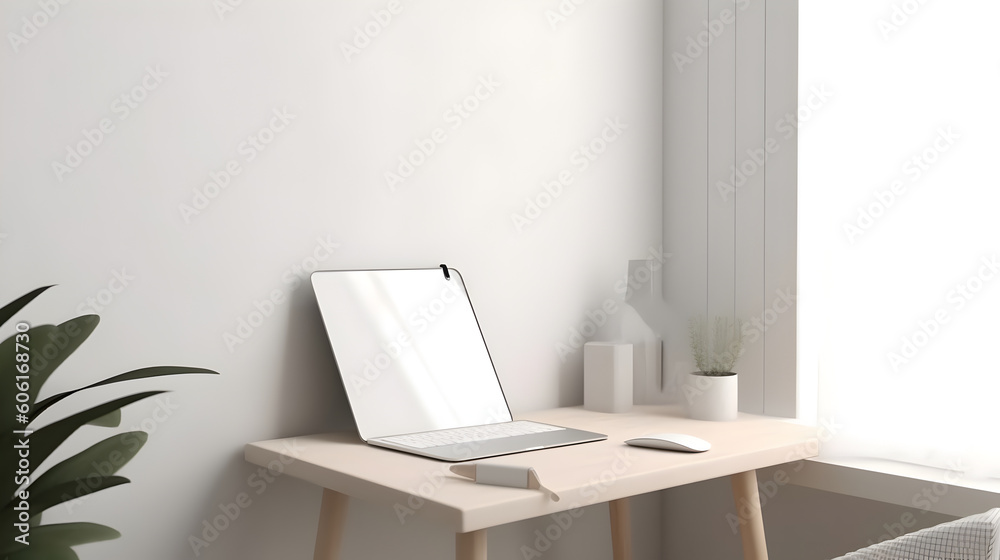 Minimalist Interior of modern interior desige 3D rendering, generative ai Minimalist Interior of modern interior desige 3D rendering, generative ai