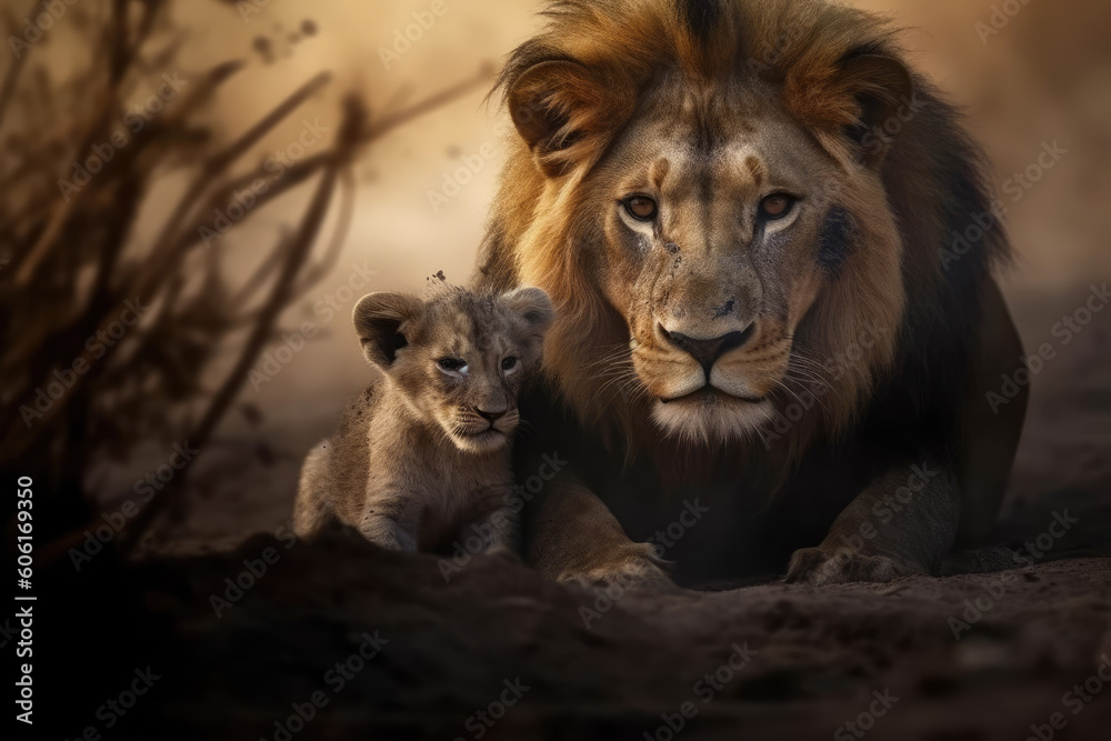 Protective Lion Mother