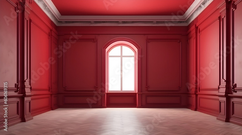 Minimalist Interior of modern interior desige 3D rendering  generative ai