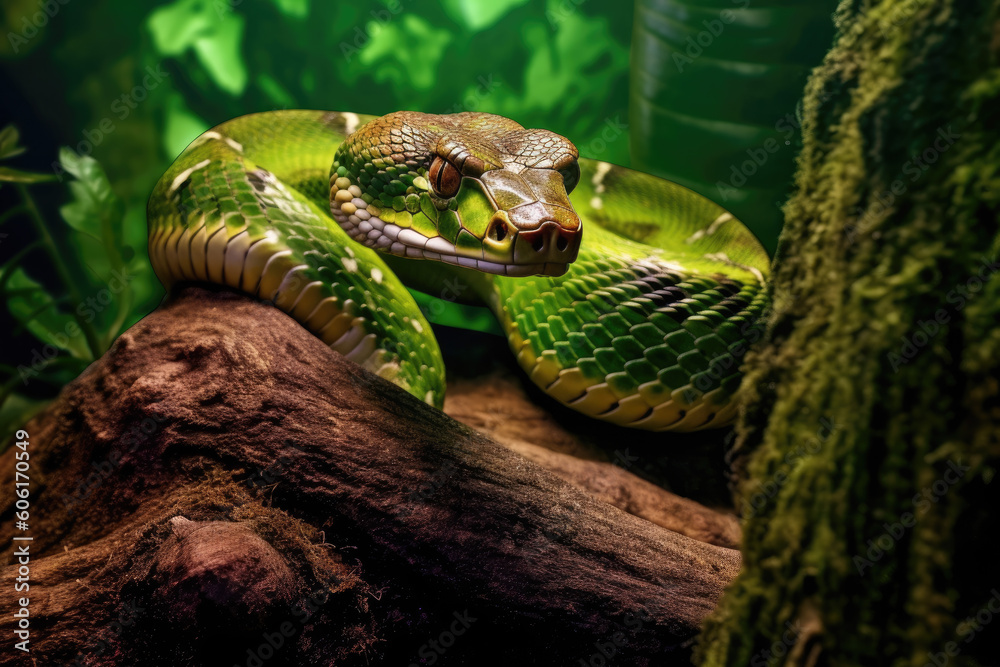 Fototapeta premium Majestic snake in the jungle