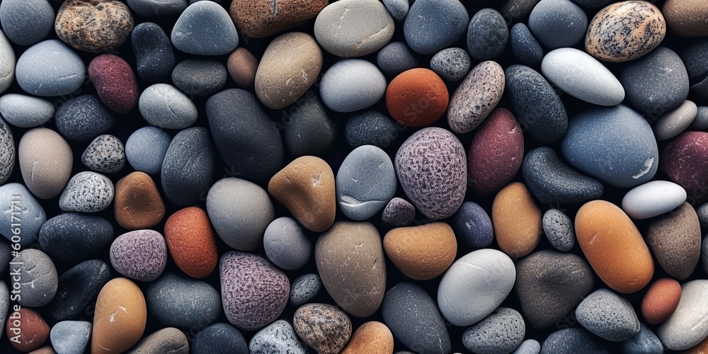 AI Generated. AI Generative. Sea side floor coast nautical pebbles. Graphic Art AI Generated. AI Generative. Sea side floor coast nautical pebbles. Graphic Art