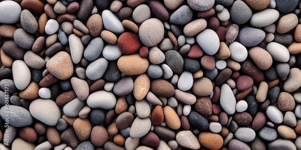 AI Generated. AI Generative. Sea side floor coast nautical pebbles. Graphic Art AI Generated. AI Generative. Sea side floor coast nautical pebbles. Graphic Art