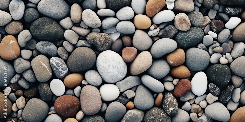 AI Generated. AI Generative. Sea side floor coast nautical pebbles. Graphic Art AI Generated. AI Generative. Sea side floor coast nautical pebbles. Graphic Art