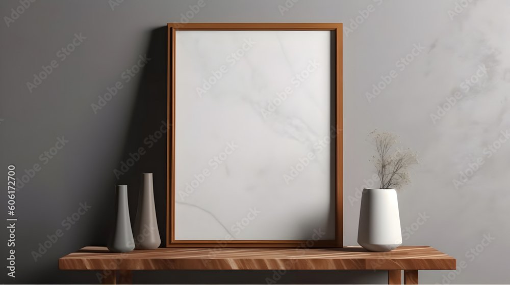 Minimalist Interior of modern interior desige 3D rendering, generative ai Minimalist Interior of modern interior desige 3D rendering, generative ai