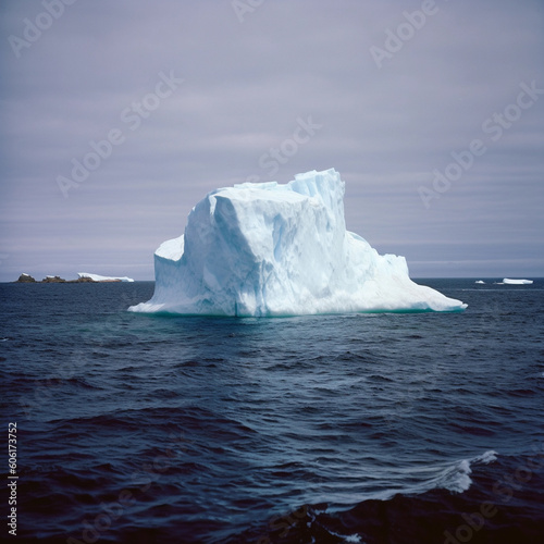 Huge iceberg in the northern ocean, antarctica, beautiful northern landscape, ai generative © catocala
