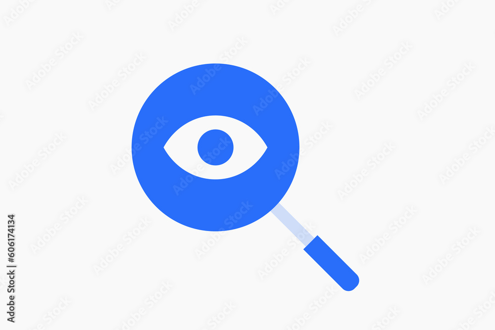 Vector search data illustration in flat design style, geometric icon. Vector search data illustration in flat design style, geometric icon.