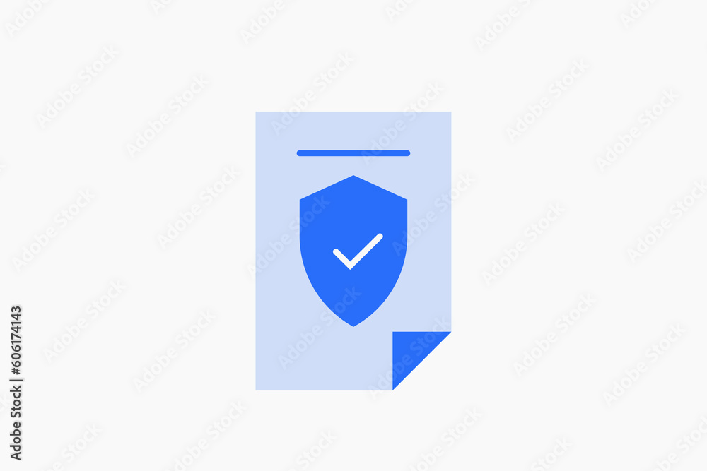 Vector aprove file illustration in flat design style, geometric icon. Vector aprove file illustration in flat design style, geometric icon.