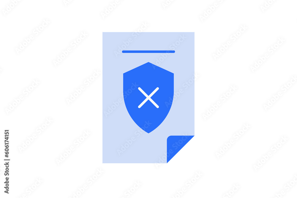 Isolated Vector cancel file illustration in flat design style, geometric icon. Isolated Vector cancel file illustration in flat design style, geometric icon.