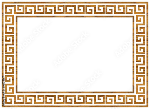 Obraz na plátne Greek frame ornaments, meanders