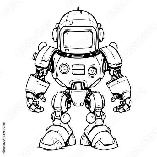 Sleek and futuristic full-body cute robot with a polished metallic exterior, powerful presence, embodying advanced technology and innovation.