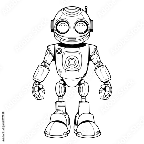 Sleek and futuristic full-body cute robot with a polished metallic exterior, powerful presence, embodying advanced technology and innovation.